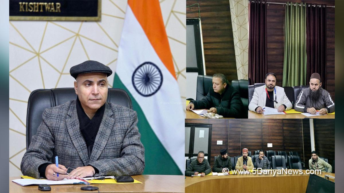 Pankaj Kumar Sharma, Kishtwar, DC Kishtwar, Deputy Commissioner Kishtwar, Kashmir, Jammu And Kashmir, Jammu, District Administration Kishtwar, District Level Task Force Committee, DLTFC, Jammu and Kashmir Rural Employment Generation Programme, JKREGP
