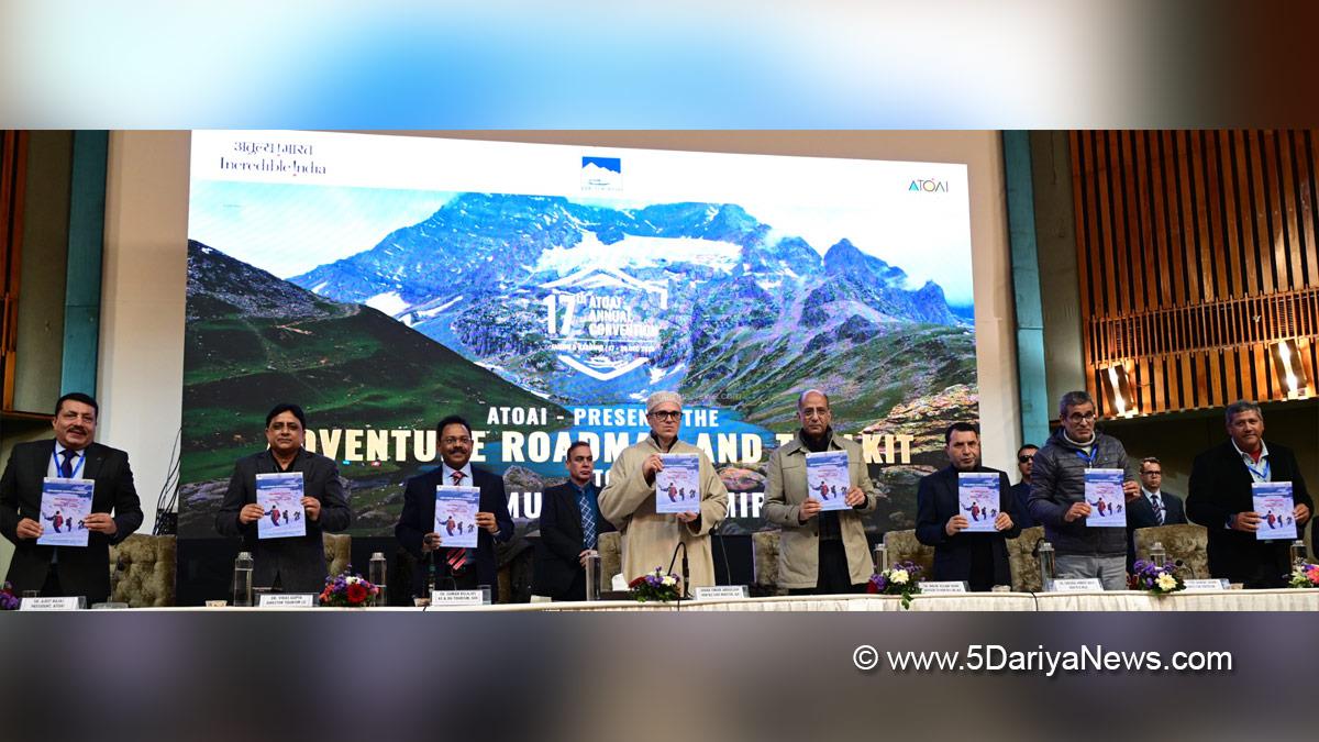 Omar Abdullah, Chief Minister of JK, Jammu and Kashmir National Conference, National Conference, Srinagar, Kashmir, Jammu And Kashmir, Jammu, Nasir Aslam Wani, Adventure Tour Operators Association of India, ATOAI, Sher i Kashmir International Convention Centre, SKICC
