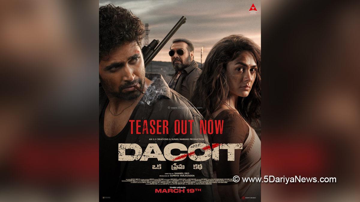 Tollywood, Entertainment, Actor, Actress, Cinema, Movie, Telugu Films, Adivi Sesh, Mrunal Thakur, Dacoit, Dacoit Teaser
