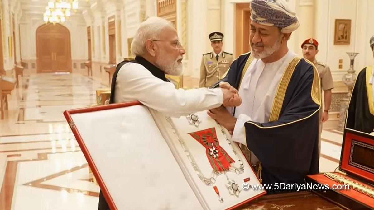 Narendra Modi, Modi, BJP, Bharatiya Janata Party, Prime Minister of India, Prime Minister, Narendra Damodardas Modi, Haitham Bin Tarik, Sultan of Oman