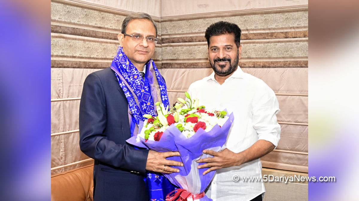 A Revanth Reddy, Anumula Revanth Reddy, Revanth Reddy, Telangana, Chief Minister of Telangana, Indian National Congress, Congress, All India Congress Committee, Sanjay Malhotra