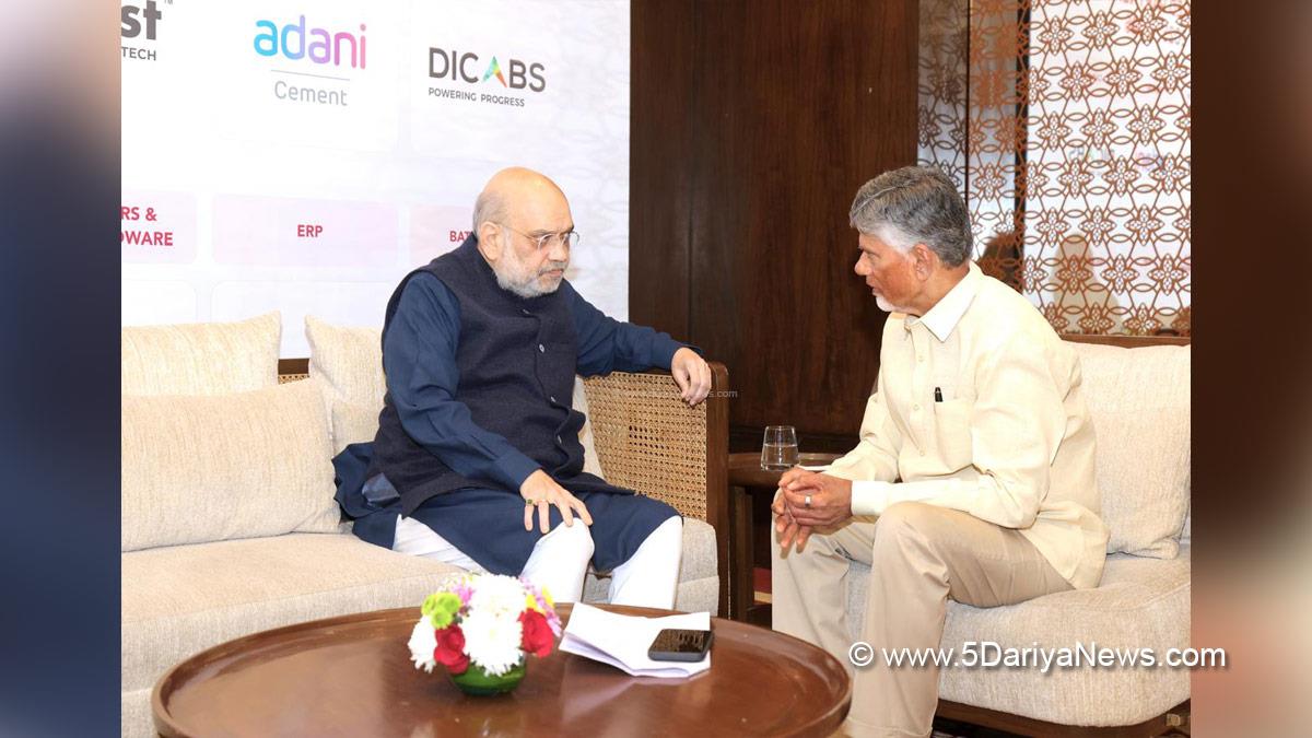 Amit Shah, Union Home Minister, BJP, Bharatiya Janata Party, Minister of Cooperation, N Chandrababu Naidu, Nara Chandrababu Naidu, Chief Minister of Andhra Pradesh, Andhra Pradesh, Telugu Desam Party, TDP