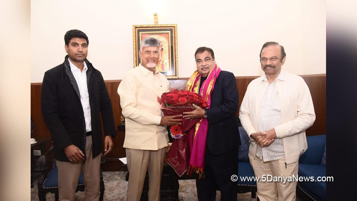 Nitin Gadkari, Nitin Jairam Gadkari, BJP, Bharatiya Janata Party, Union Minister of Road Transport and Highways, N Chandrababu Naidu, Nara Chandrababu Naidu, Chief Minister of Andhra Pradesh, Andhra Pradesh, Telugu Desam Party, TDP