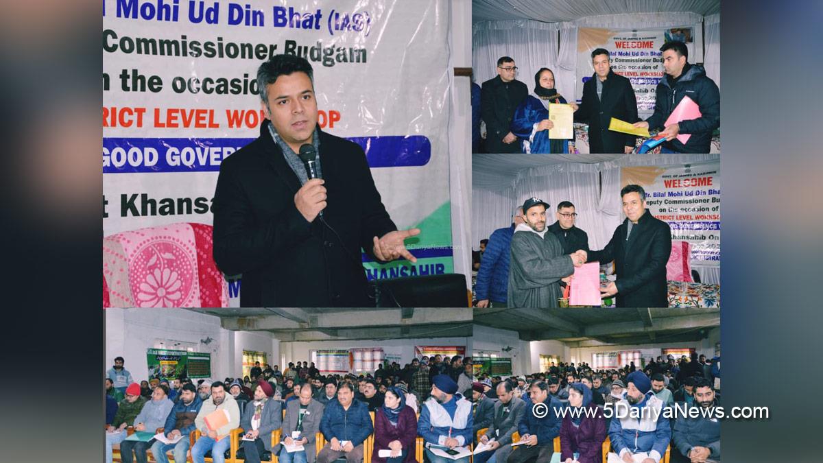 Dr Bilal Mohi Ud Din Bhat, Budgam, Deputy Commissioner Budgam, DC Budgam, Kashmir, Jammu And Kashmir, Jammu, District Administration Budgam, Prashasan Gaon Ki Ore, Good Governance Week