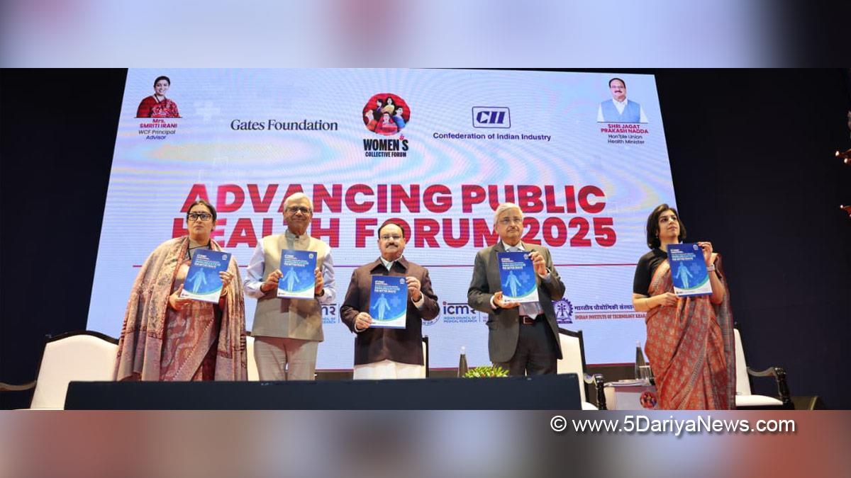 Jagat Prakash Nadda, JP Nadda, BJP, Bharatiya Janata Party, Smriti Irani, Smriti Zubin Irani, Advancing Public Health Outcomes Forum 2025