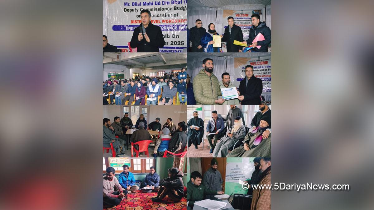 Dr Bilal Mohi Ud Din Bhat, Budgam, Deputy Commissioner Budgam, DC Budgam, Kashmir, Jammu And Kashmir, Jammu, District Administration Budgam, Good Governance Week 2025, Prashasan Gaon Ki Ore
