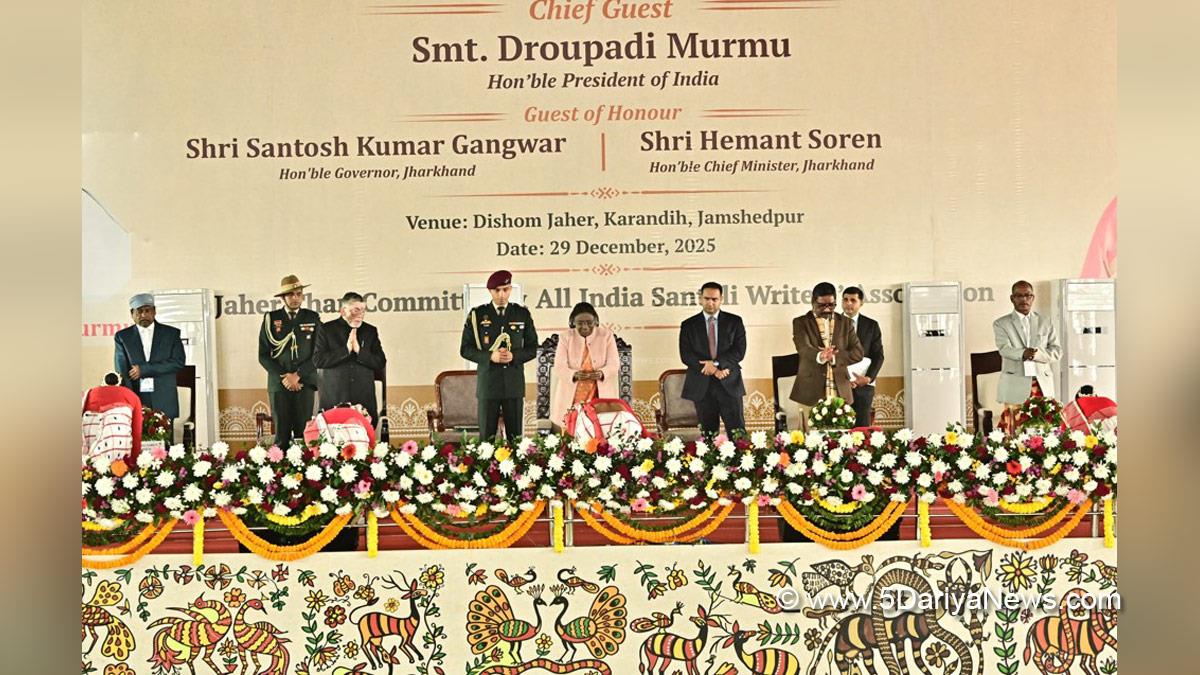 Droupadi Murmu, President of India, President, Indian President, Rashtrapati, Santosh Kumar Gangwar, Hemant Soren, Chief Minister of Jharkhand, Jharkhand, Ranchi, Jharkhand Mukti Morcha