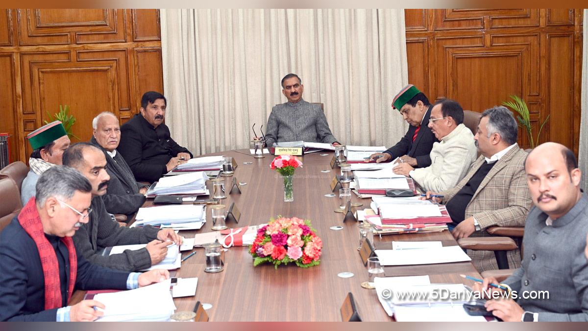 Sukhvinder Singh Sukhu, Cabinet Decisions Himachal