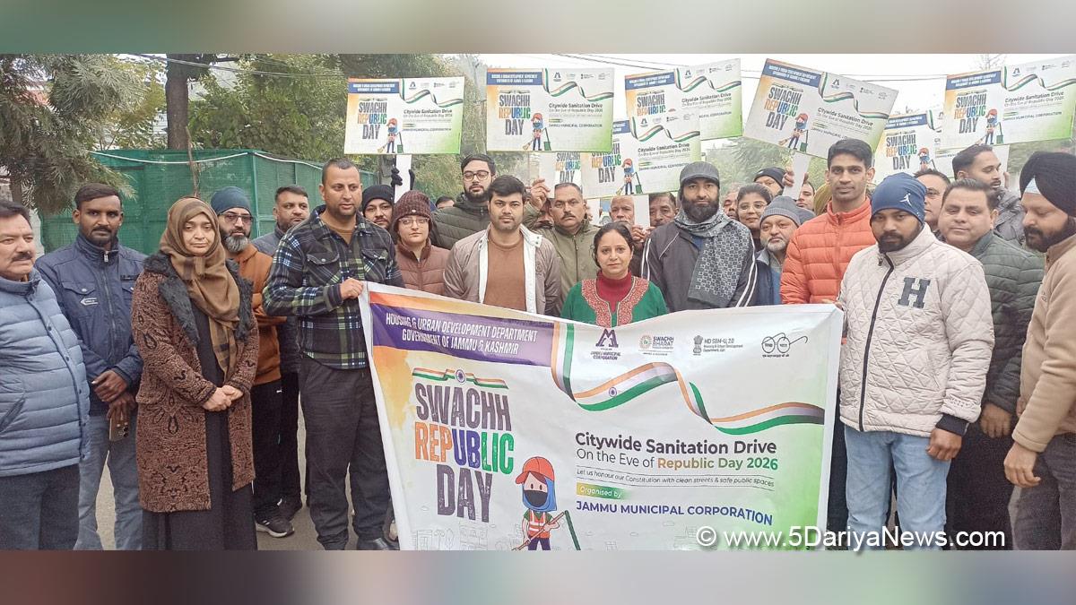 Mandeep Kaur, Commissioner Secretary HUDD, Housing and Urban Development Department, HUDD, Srinagar, Kashmir, Jammu And Kashmir, Jammu, Dr Devansh Yadav, Swachh Republic Day