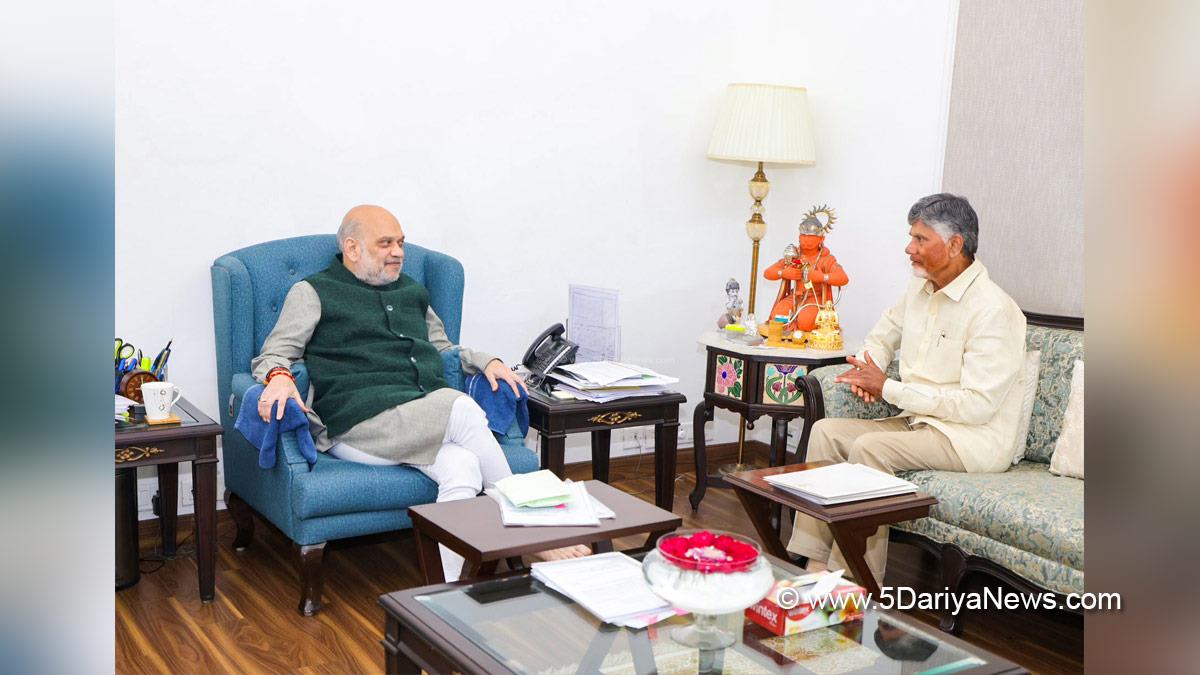 N Chandrababu Naidu, Nara Chandrababu Naidu, Chief Minister of Andhra Pradesh, Andhra Pradesh, Telugu Desam Party, TDP, Amit Shah, Union Home Minister, BJP, Bharatiya Janata Party, Minister of Cooperation