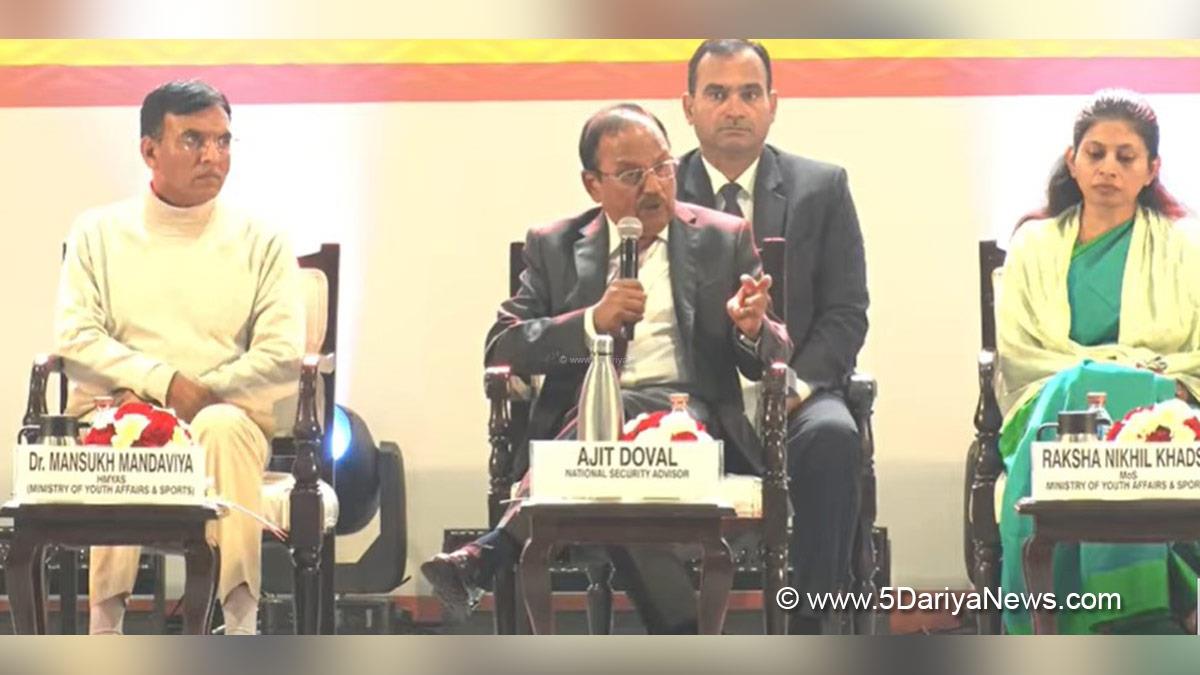 Mansukh Mandaviya, Dr Mansukh Mandaviya, BJP, Bharatiya Janata Party, Ajit Doval, Raksha Nikhil Khadse, Raksha Khadse, Viksit Bharat Young Leaders Dialogue