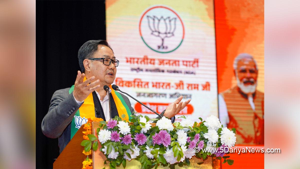 Kiren Rijiju, BJP, Bharatiya Janata Party, Union Minister of Parliamentary Affairs and Minority Affairs