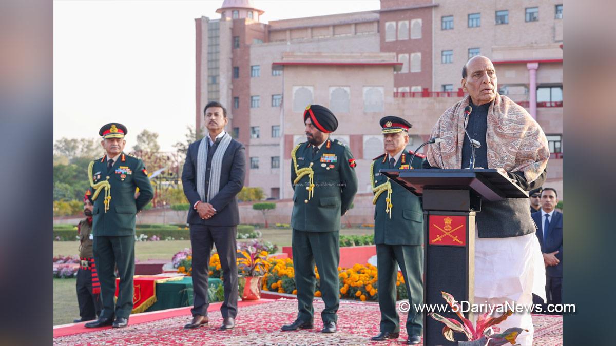 Rajnath Singh, Union Defence Minister, Defence Minister of India, BJP, Bharatiya Janata Party, Military, Army, Indian Army, Indian Army Day, 78th Indian Army Day
