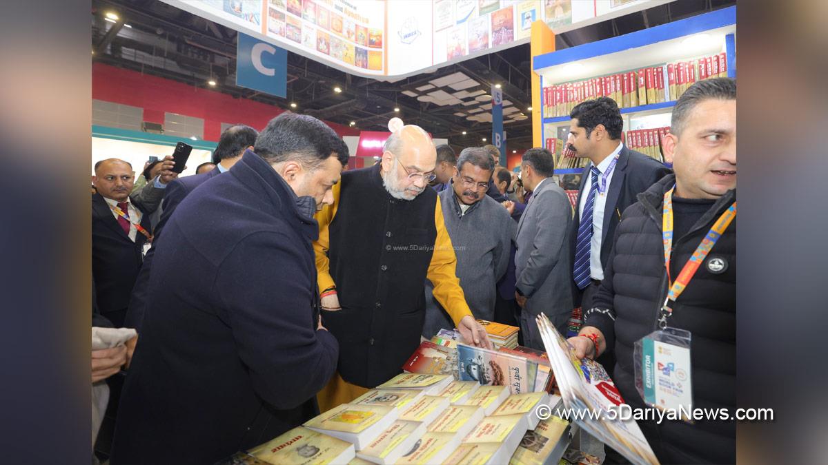 Amit Shah, Union Home Minister, BJP, Bharatiya Janata Party, Minister of Cooperation, Dharmendra Pradhan, Dharmendra Debendra Pradhan, New Delhi World Book Fair