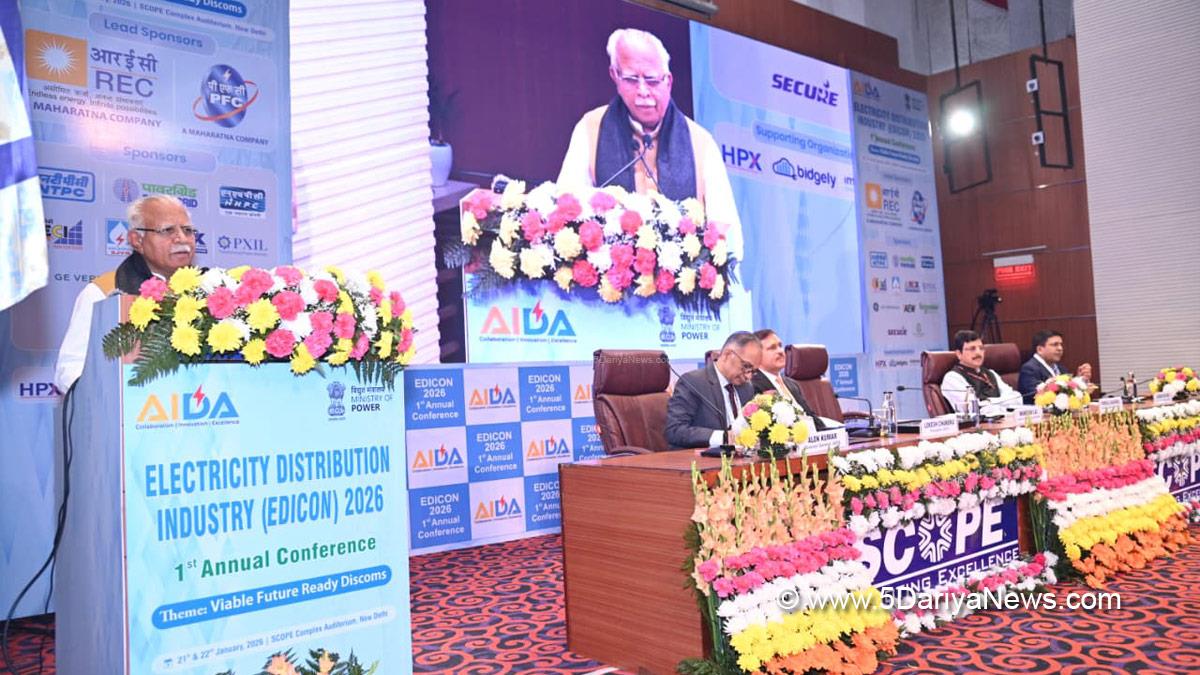 Manohar Lal Khattar, Union Minister of Power and Minister of Housing and Urban Affairs, Ministry of Power and Minister of Housing and Urban Affairs, BJP, Bharatiya Janata Party