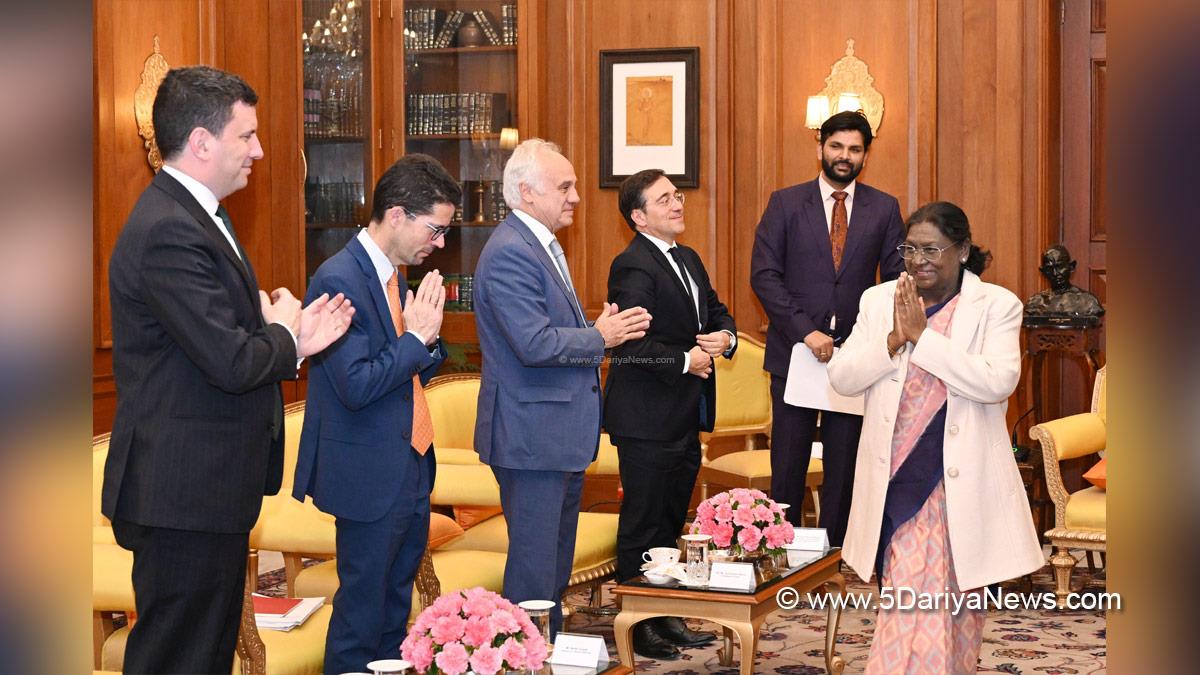 Droupadi Murmu, President of India, President, Indian President, Rashtrapati, Jose Manuel Albares