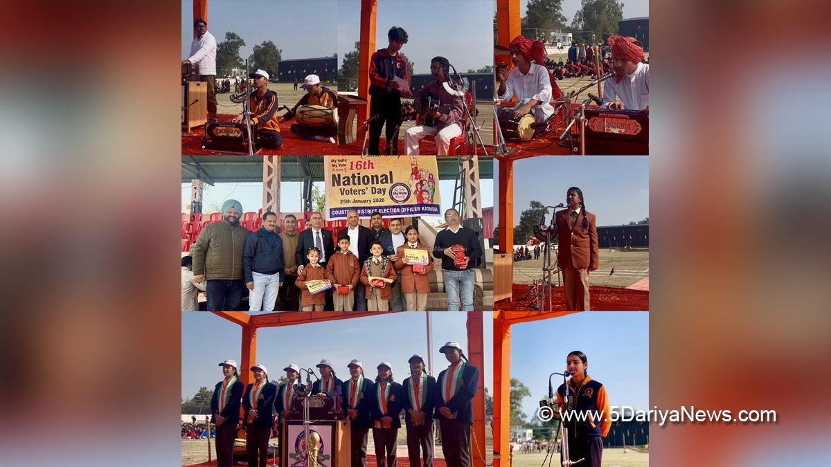 Rajesh Sharma, Rajesh Kumar Sharma, Kathua, DC Kathua, Deputy Commissioner Kathua, Kashmir, Jammu And Kashmir, Jammu, District Administration Kathua, National Voters Day