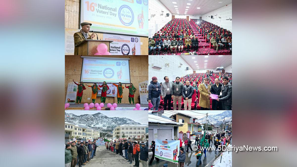Pankaj Kumar Sharma, Kishtwar, DC Kishtwar, Deputy Commissioner Kishtwar, Kashmir, Jammu And Kashmir, Jammu, District Administration Kishtwar, National Voters Day, National Voters Day 2026, 16th National Voters Day
