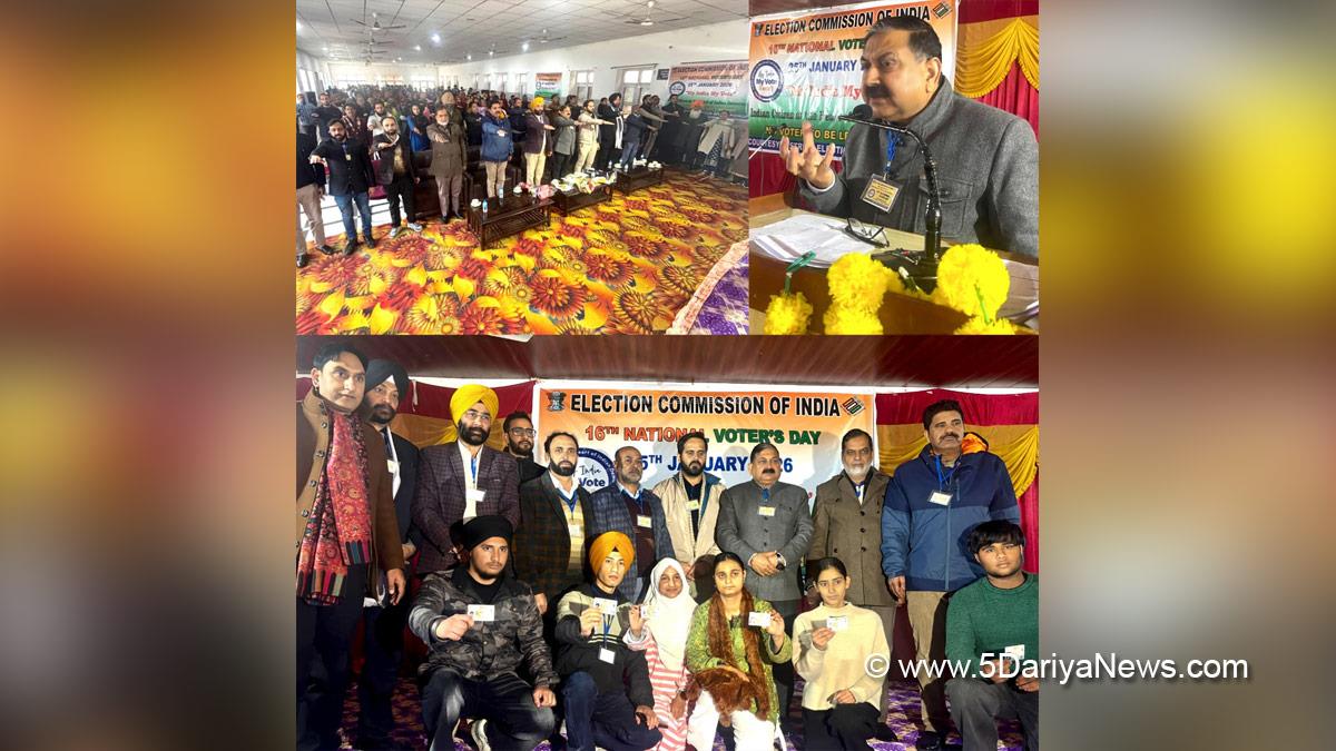 Ashok Kumar Sharma, Poonch, Deputy Commissioner Poonch, Kashmir, Jammu And Kashmir, Jammu, District Administration Poonch, National Voters Day