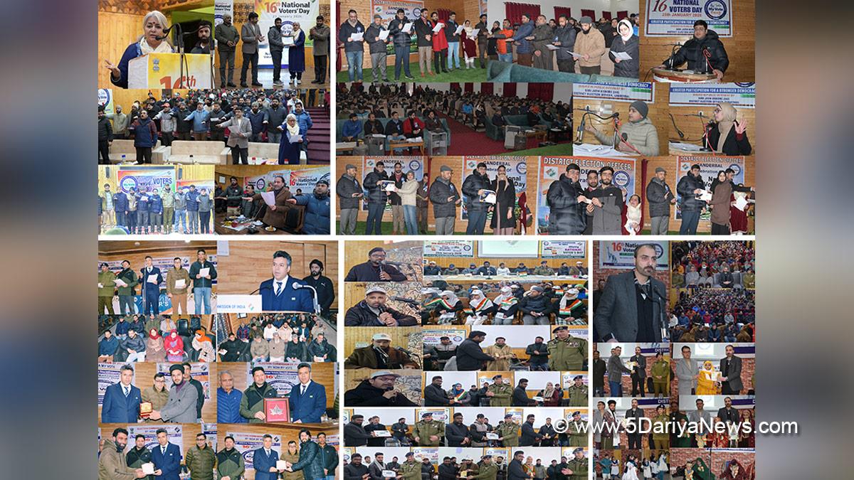Indu Kanwal Chib, Bandipora, Deputy Commissioner Bandipora, Kashmir, Jammu And Kashmir, Jammu, District Administration Bandipora, Jatin Kishore, Dr Bilal Mohi Ud Din Bhat, Dr Basharat Qayoom, Shrikant Suse, Shrikant Balasaheb Suse, National Voters Day, 16th National Voters Day
