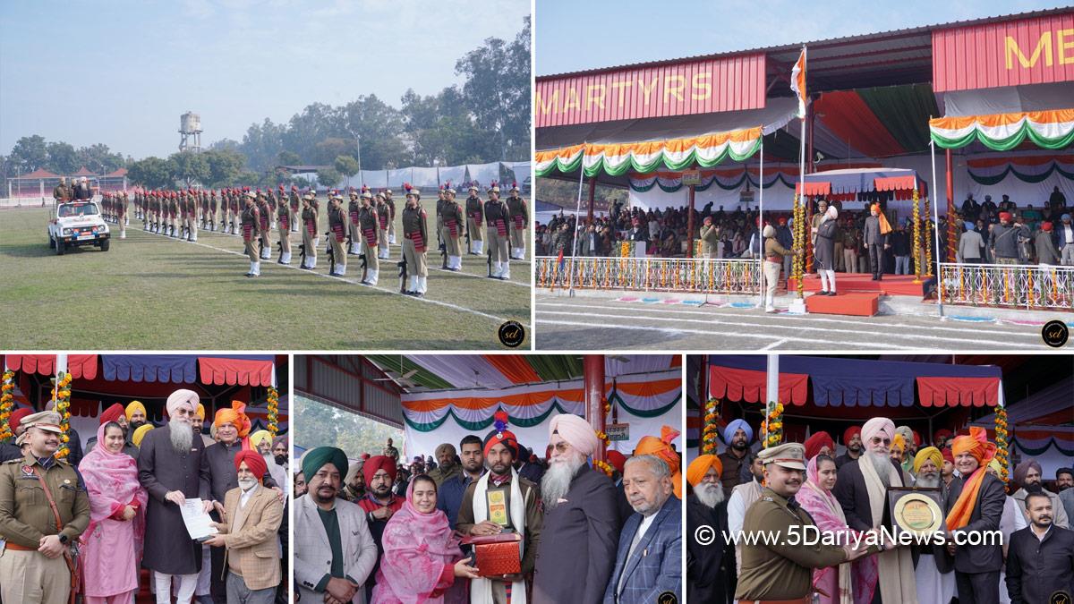 Kultar Singh Sandhwan, AAP, Aam Aadmi Party, AAP Punjab, Aam Aadmi Party Punjab, Government of Punjab, Punjab Government, Narinder Kaur Bharaj, Rahul Chaba, DC Sangrur, Deputy Commissioner Sangrur, Sangrur, 77th Republic Day, Republic Day of India, Republic Day 2026, Republic Day Parade 2026, National flag
