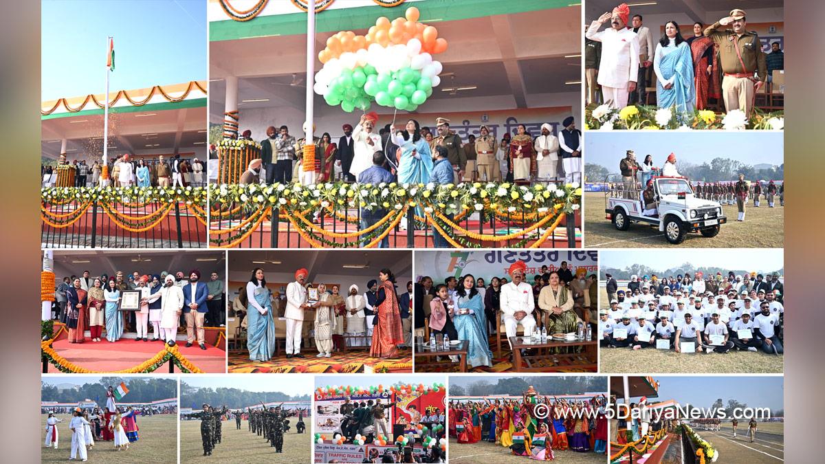 Mohinder Bhagat, AAP, Aam Aadmi Party, Aam Aadmi Party Punjab, AAP Punjab, Government of Punjab, Punjab Government, Narendra Singh Shergill, Narendra Shergill, Prabhjot Kaur, Parminder Singh Goldy, Komal Mittal, DC Mohali, Deputy Commissioner Mohali, SAS Nagar, SAS Nagar Mohali, Mohali, Sahibzada Ajit Singh Nagar, 77th Republic Day, Republic Day of India, Republic Day 2026, Republic Day Parade 2026, National flag
