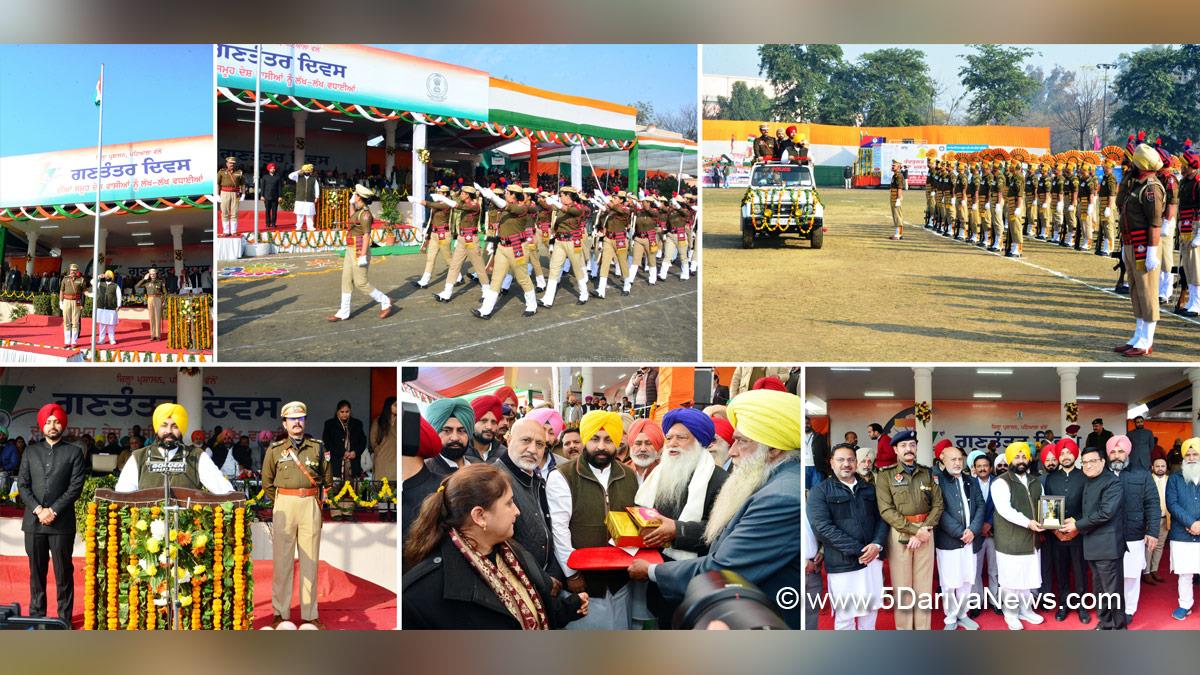 Harjot Singh Bains, AAP, Aam Aadmi Party, Aam Aadmi Party Punjab, AAP Punjab, Government of Punjab, Punjab Government, Baltej Pannu, Baltej Singh Pannu, 77th Republic Day, Republic Day of India, Republic Day 2026, Republic Day Parade 2026, National flag