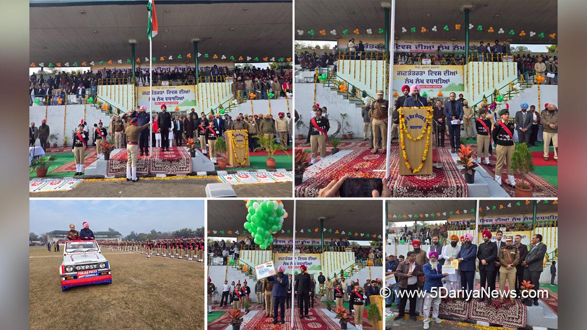 Jai Krishan Rouri, Jai Krishan, Jai Krishan Singh Rouri, AAP, Aam Aadmi Party, Aam Aadmi Party Punjab, AAP Punjab, Government of Punjab, Punjab Government, 77th Republic Day, Republic Day of India, Republic Day 2026, Republic Day Parade 2026, National flag