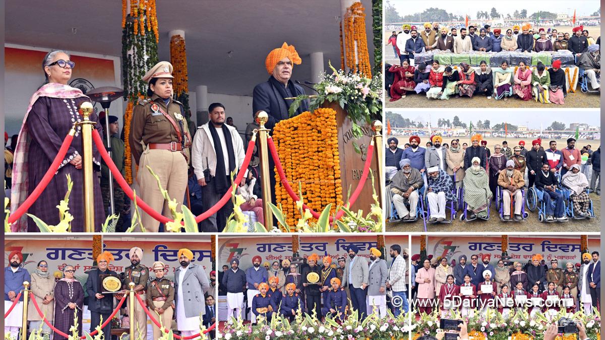 Sanjeev Arora, AAP, Aam Aadmi Party, Aam Aadmi Party Punjab, AAP Punjab, 77th Republic Day, Republic Day of India, Republic Day 2026, Republic Day Parade 2026, National flag, PoonamDeep Kaur, DC Faridkot, Deputy Commissioner Faridkot, Faridkot