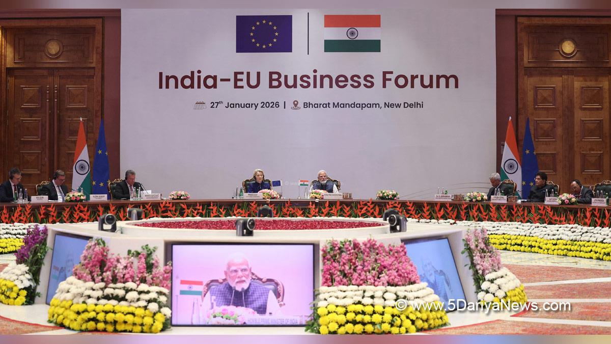 Narendra Modi, Modi, BJP, Bharatiya Janata Party, Prime Minister of India, Prime Minister, Narendra Damodardas Modi, Ursula Von Der Leyen, India EU Business Forum