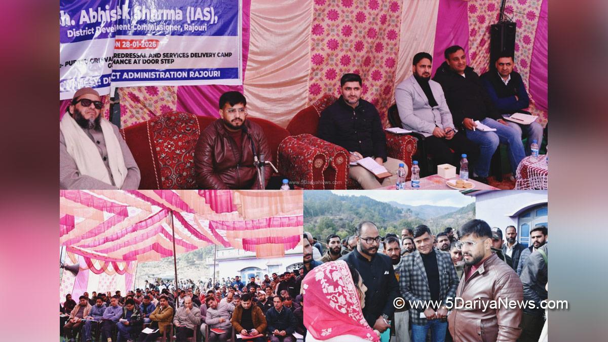 Abhishek Sharma, Rajouri, DC Rajouri, Deputy Commissioner Rajouri, Kashmir, Jammu And Kashmir, Jammu, District Administration Rajouri, Block Diwas, Jan Abhiyan Camp, Jan Abhiyan, Jan Sunvayi, Jan Abhiyan, Jan Adhikar, Awami Muhim, Jan Abhiyan Program, Mega Block Diwas, Weekly Block Diwas