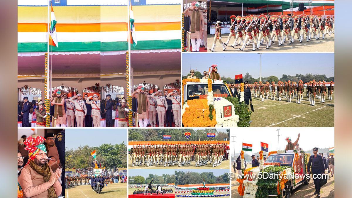 Nayab Singh Saini, Haryana, Bharatiya Janata Party, BJP, Haryana Chief Minister, Chief Minister of Haryana, BJP Haryana, Gurugram, 77th Republic Day, Republic Day of India, Republic Day 2026, Republic Day Parade 2026, National flag