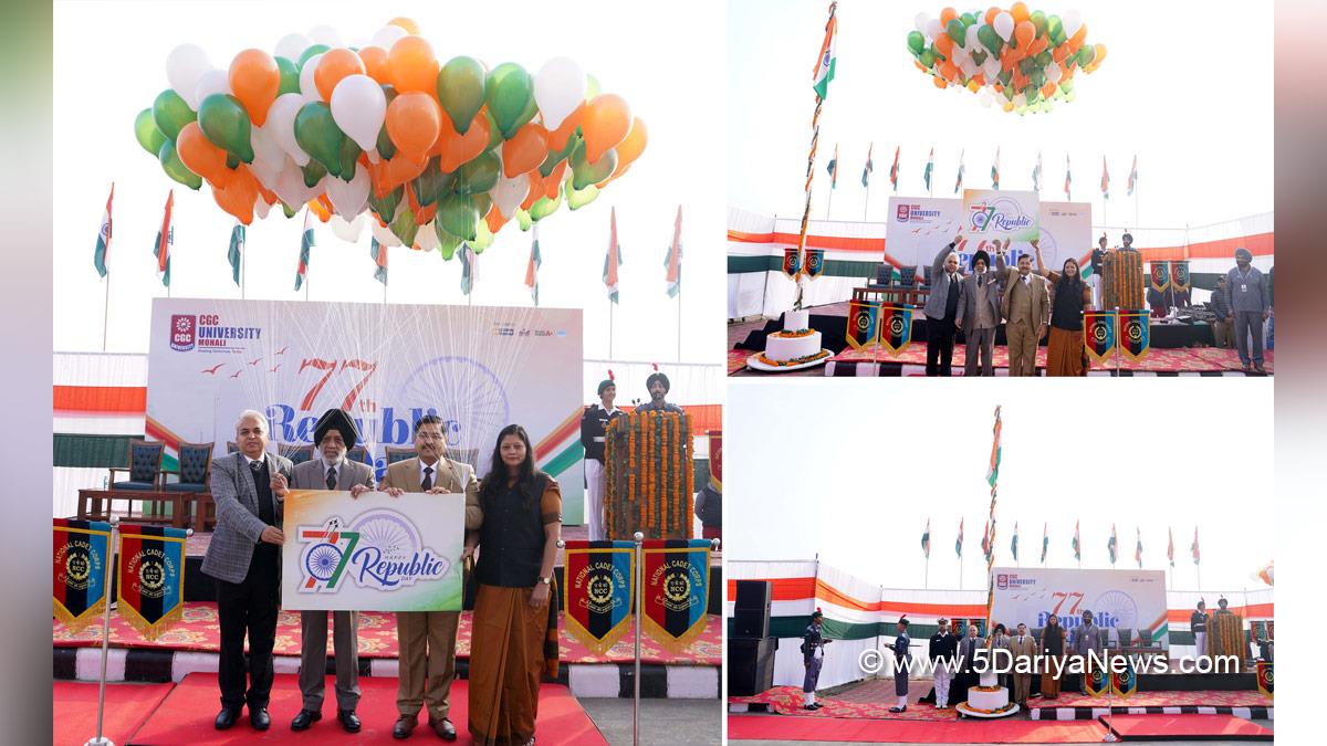CGC Jhanjeri, Chandigarh Group Of Colleges, CGC University, Rashpal Singh Dhaliwal, Jhanjeri, CGC Jhanjeri Campus, 77th Republic Day, Republic Day of India, Republic Day 2026, Republic Day Parade 2026, National flag