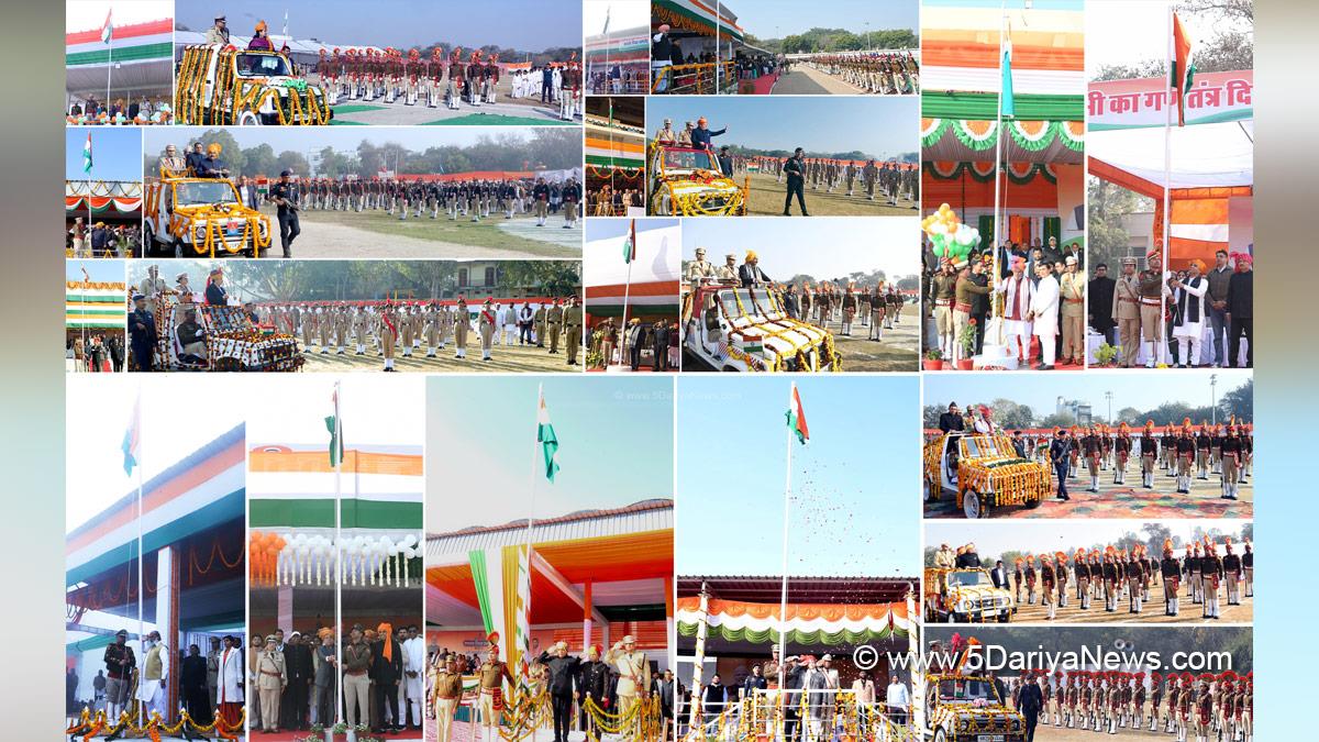 Anil Vij, Harvinder Kalyan, Rao Narbir Singh, Dr Arvind Kumar Sharma, Dr Krishan Lal Middha, Shruti Choudhary, Rajesh Nagar, Krishan Kumar Bedi, Mahipal Dhanda, Arti Singh Rao, Shyam Singh Rana, 77th Republic Day, Republic Day of India, Republic Day 2026, Republic Day Parade 2026, National flag, Krishan Lal Panwar,Vipul Goel
