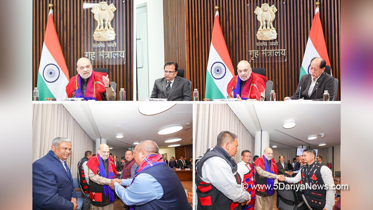 Amit Shah, Union Home Minister, BJP, Bharatiya Janata Party, Minister of Cooperation, Neiphiu Rio, Chief Minister of Nagaland, Nagaland, Kohima, Nationalist Democratic Progressive Party