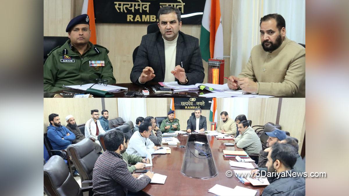 Mohammad Alyas Khan, Ramban, Deputy Commissioner Ramban, Kashmir, Jammu And Kashmir, Jammu, District Administration Ramban, District Road Safety Committee, DRSC, District Level Monitoring Committee, DLMC