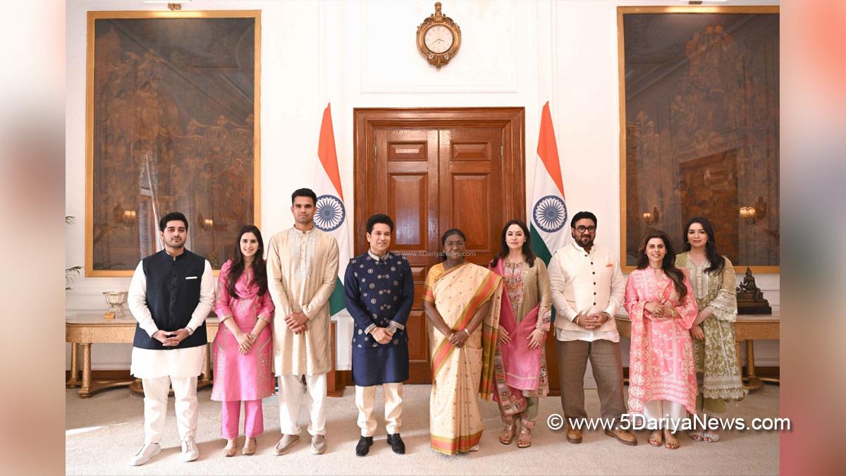 Droupadi Murmu, President of India, President, Indian President, Rashtrapati, Sachin Tendulkar