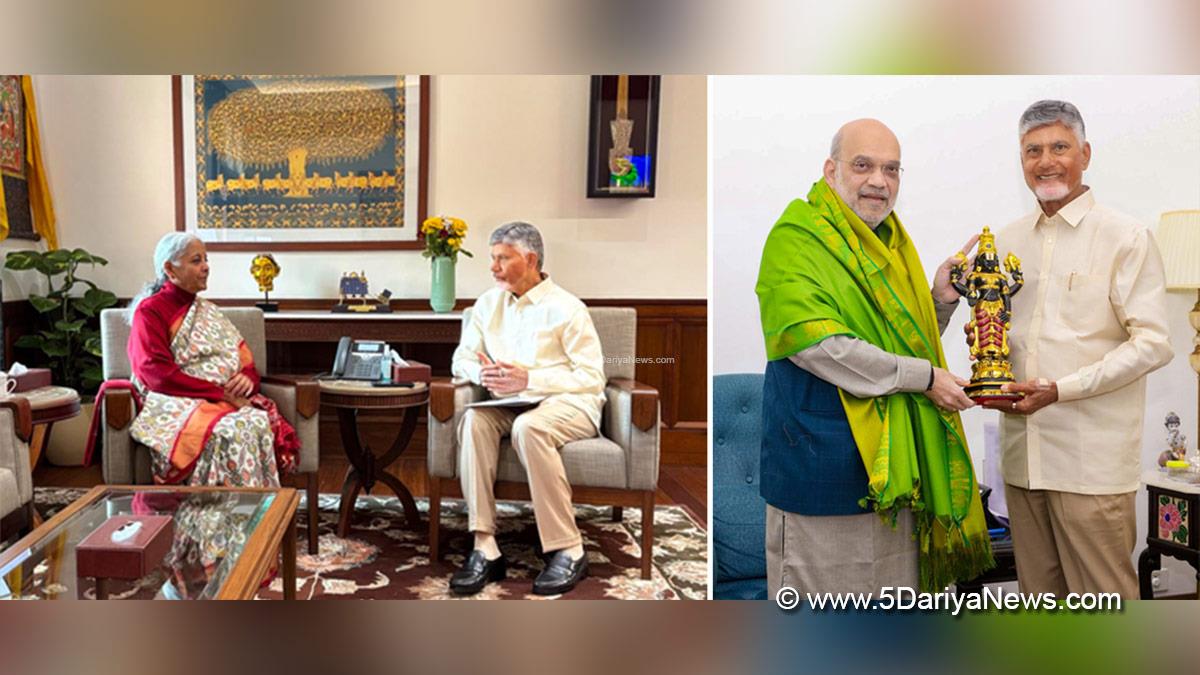 N Chandrababu Naidu, Nara Chandrababu Naidu, Chief Minister of Andhra Pradesh, Andhra Pradesh, Telugu Desam Party, TDP, Amit Shah, Nirmala Sitharaman