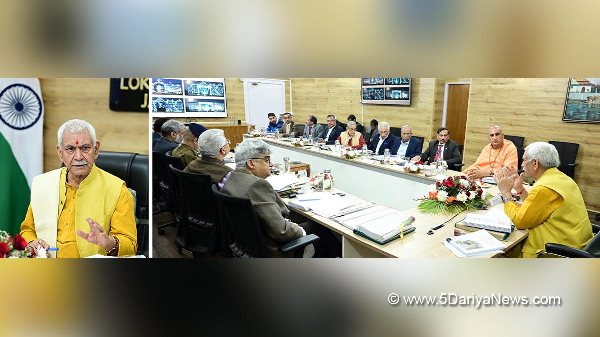 Manoj Sinha, Lieutenant Governor JK, Raj Bhavan, Jammu, Srinagar, Kashmir, Jammu And Kashmir, Atal Dulloo, Shri Amarnath Ji Yatra, Shri Amarnath Ji Yatra 2026, Amarnath Ji Yatra, Amarnath Ji Yatra 2026, Shri Amarnath Ji Pilgrimage, Shri Amarnath Ji Shrine Board, SASB, SANJY 2026