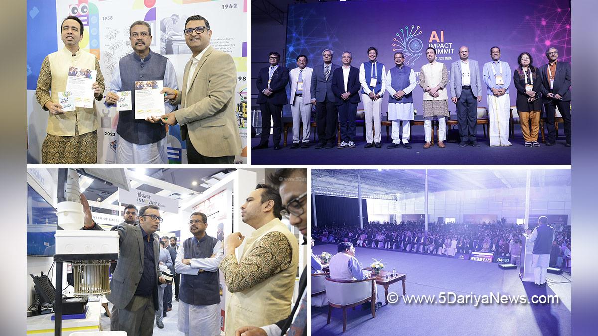 Dharmendra Pradhan, Dharmendra Debendra Pradhan, BJP, Bharatiya Janata Party, Union Education Minister, Jayant Chaudhary, India AI Impact Summit 2026