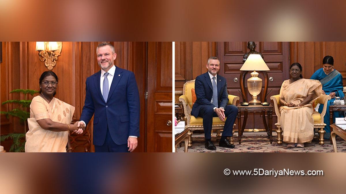 Droupadi Murmu, President of India, President, Indian President, Rashtrapati, Peter Pellegrini