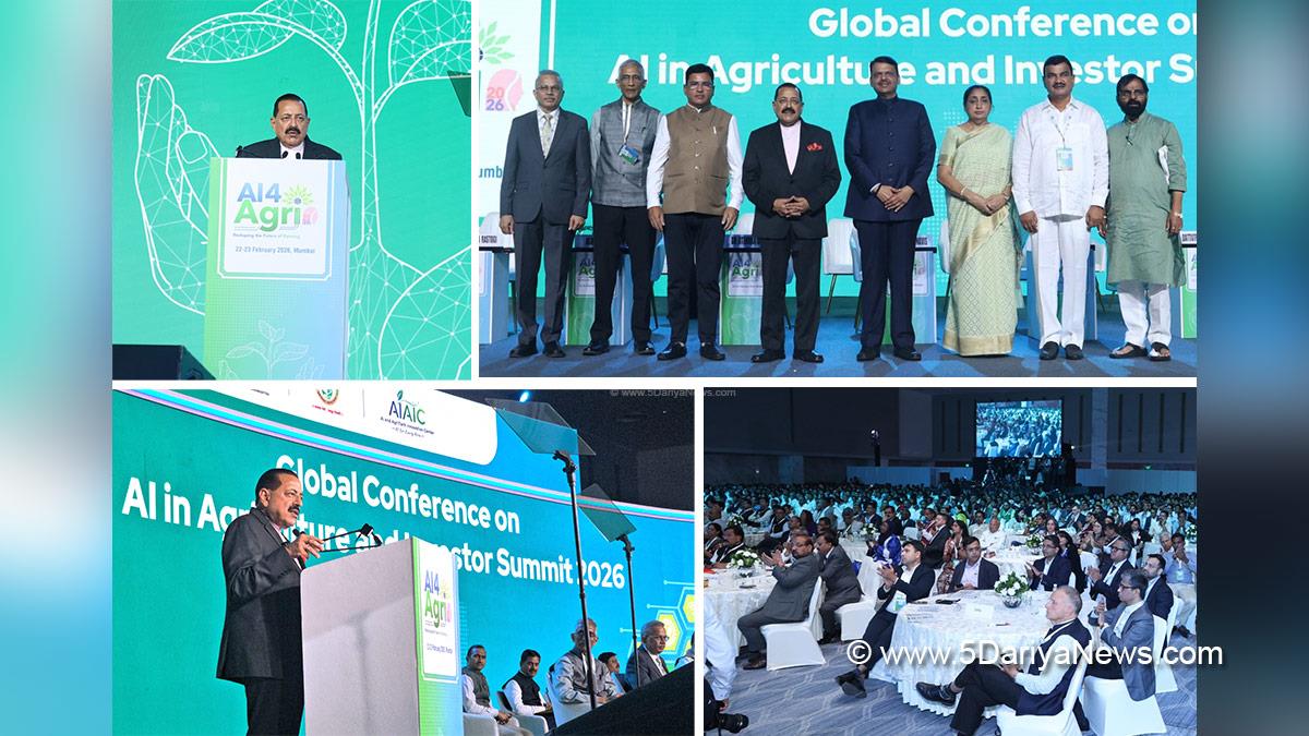 Dr Jitendra Singh, Bharatiya Janata Party, BJP, Union Minister of Earth Sciences, Devendra Fadnavis, AI4Agri 2026 Summit
