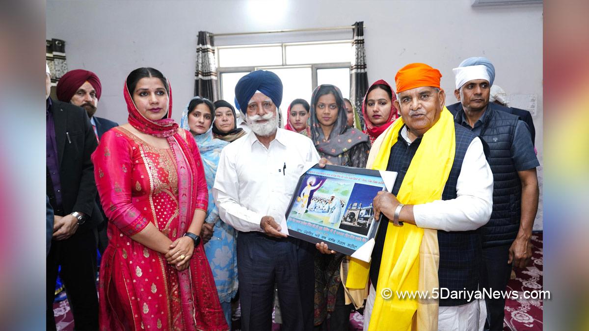 Gulab Chand Kataria, Governor of Punjab, Punjab Governor, Punjab Raj Bhavan, Aashika Jain, DC Hoshiarpur, Deputy Commissioner Hoshiarpur, Hoshiarpur