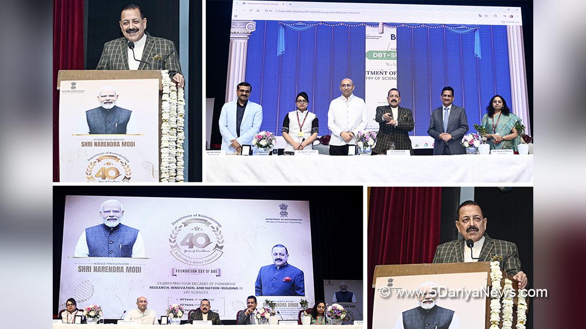 Dr Jitendra Singh, Bharatiya Janata Party, BJP, Union Minister of Earth Sciences, Department of Biotechnology, DBT, SUJVIKA