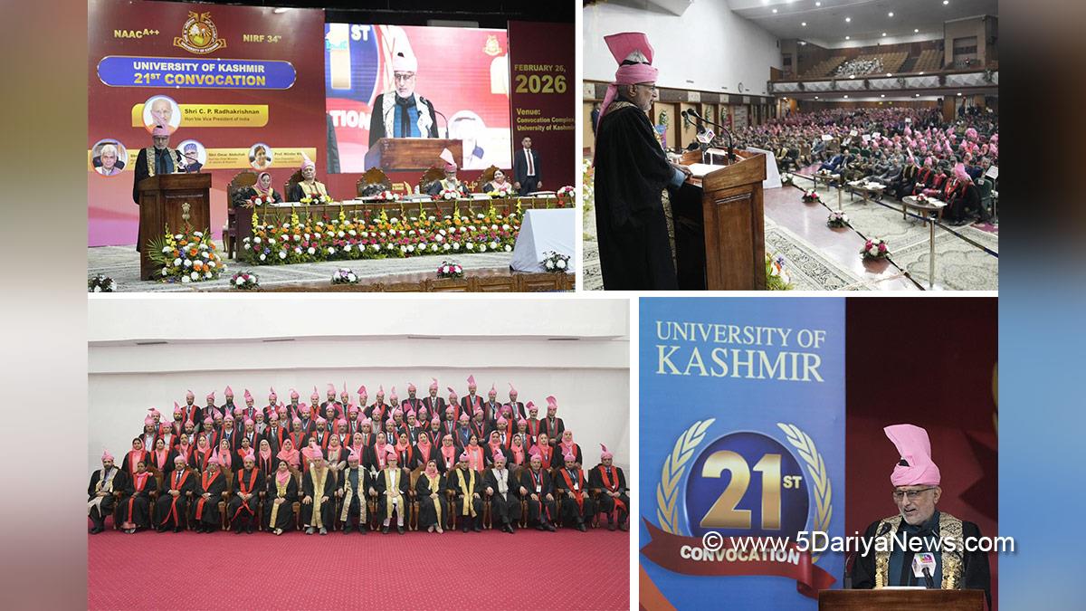 CP Radhakrishnan, Chandrapuram Ponnusami Radhakrishnan, Vice President of India, BJP, Bharatiya Janata Party, Manoj Sinha, Omar Abdullah, Sakeena Itoo, Sakina Itoo, University of Kashmir