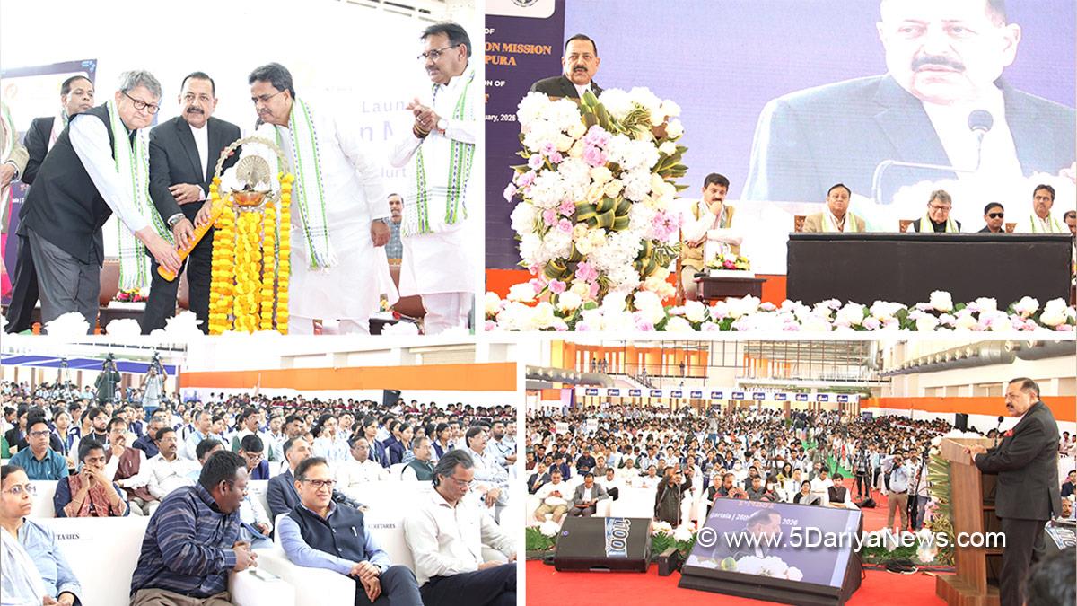 Dr Jitendra Singh, Bharatiya Janata Party, BJP, Union Minister of Earth Sciences, Manik Saha