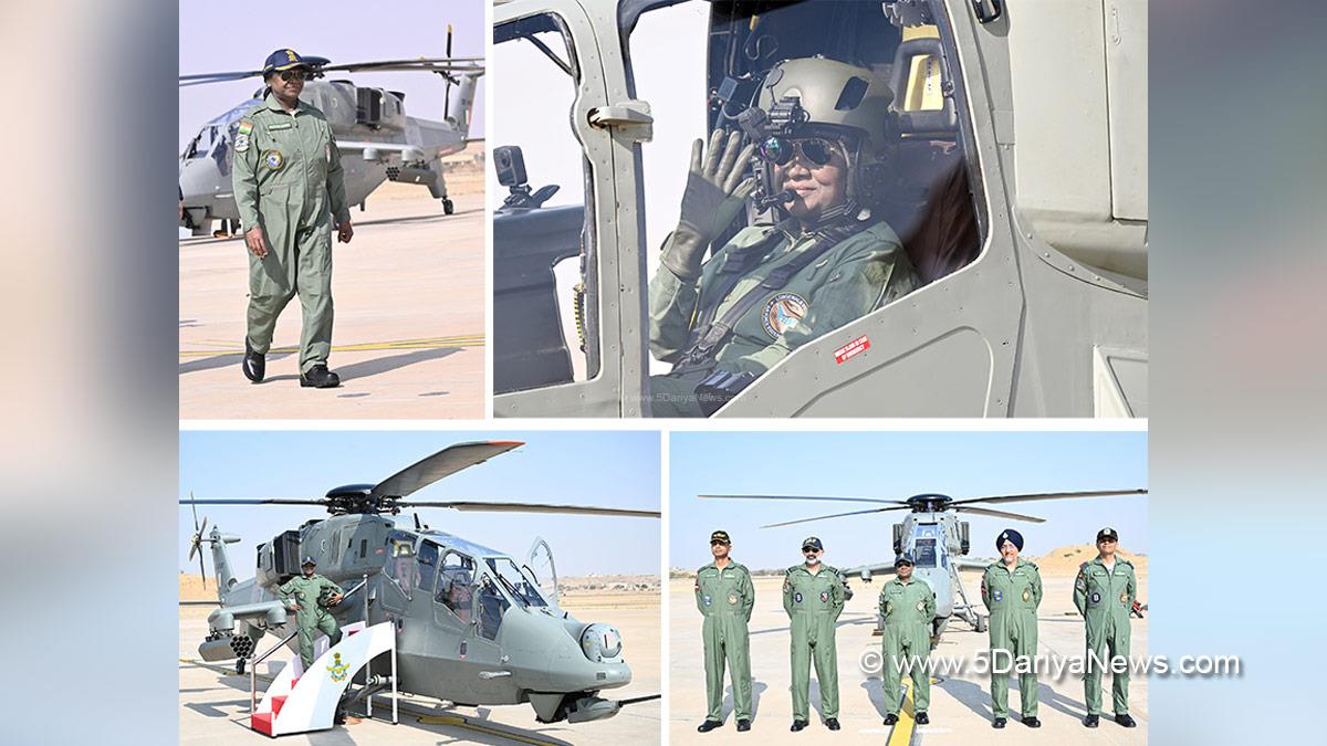 Droupadi Murmu, President of India, President, Indian President, Rashtrapati, Military, Indian Air Force, Chief of the Air Staff, Air Chief Marshal AP Singh, Air Force Station Jaisalmer