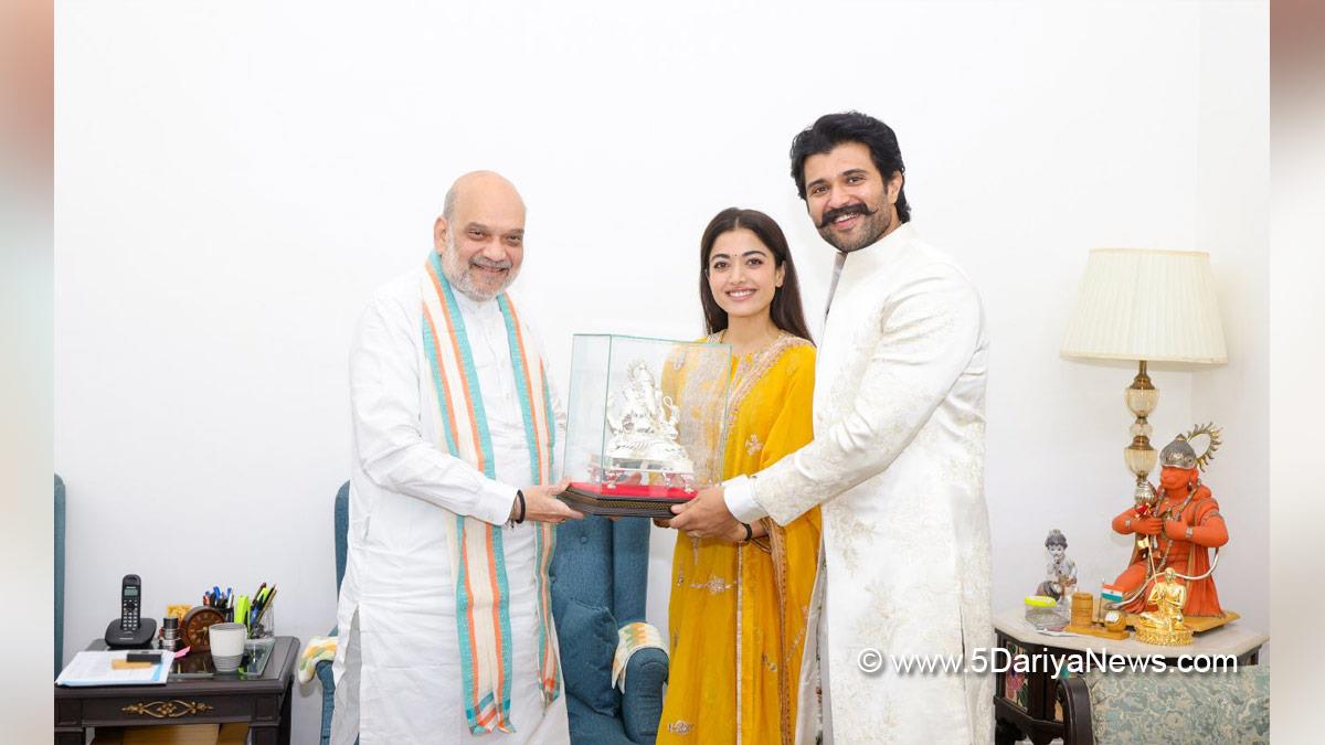 Amit Shah, Union Home Minister, BJP, Bharatiya Janata Party, Minister of Cooperation, Vijay Deverakonda, Rashmika Mandanna