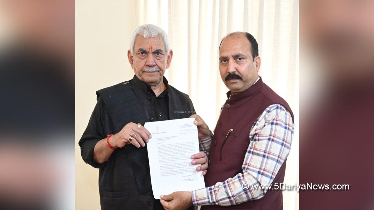 Manoj Sinha, Lieutenant Governor JK, Raj Bhavan, Jammu, Srinagar, Kashmir, Jammu And Kashmir, Dr Rajeev Kumar Bhagat