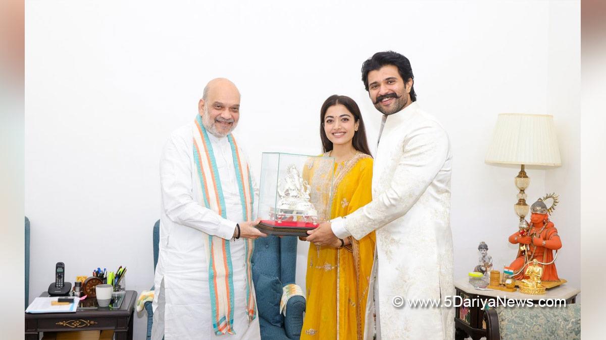 Amit Shah, Union Home Minister, BJP, Bharatiya Janata Party, Minister of Cooperation, Vijay Deverakonda, Rashmika Mandanna